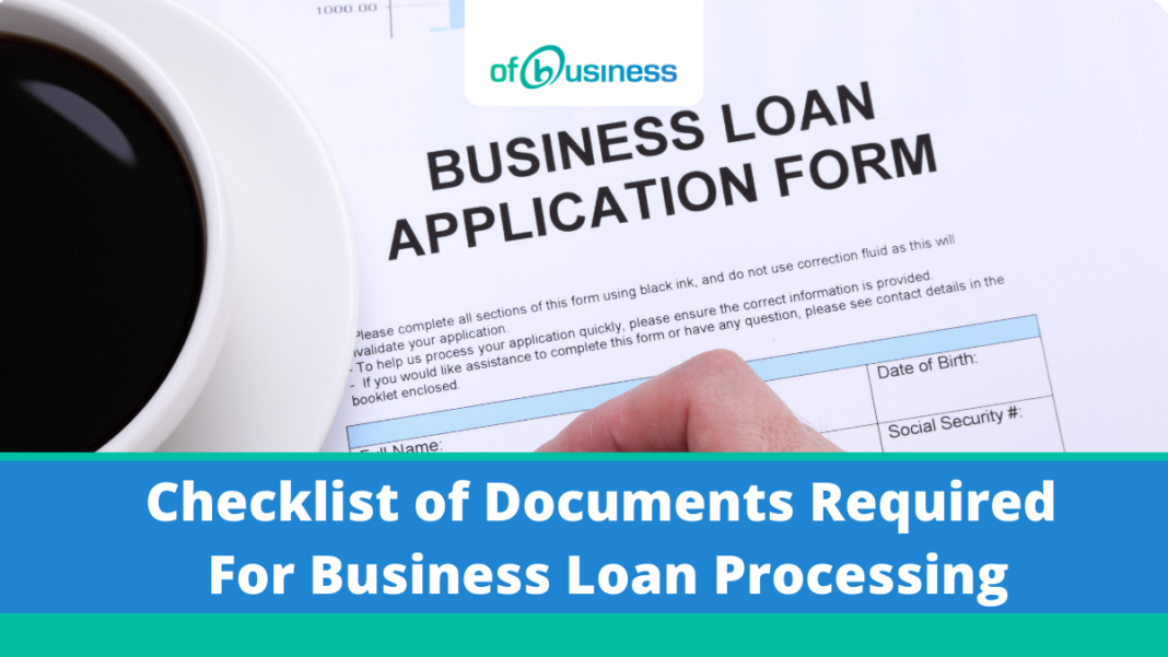 documents required for business loan processing